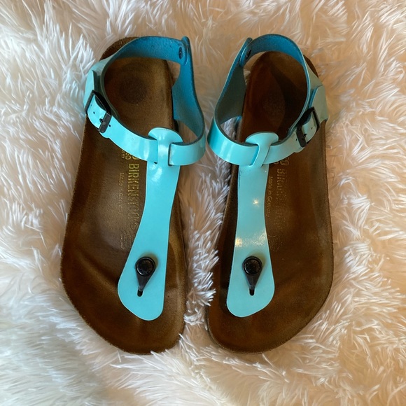 Birkenstock Shoes - Birkenstock turquoise Kairo sandals